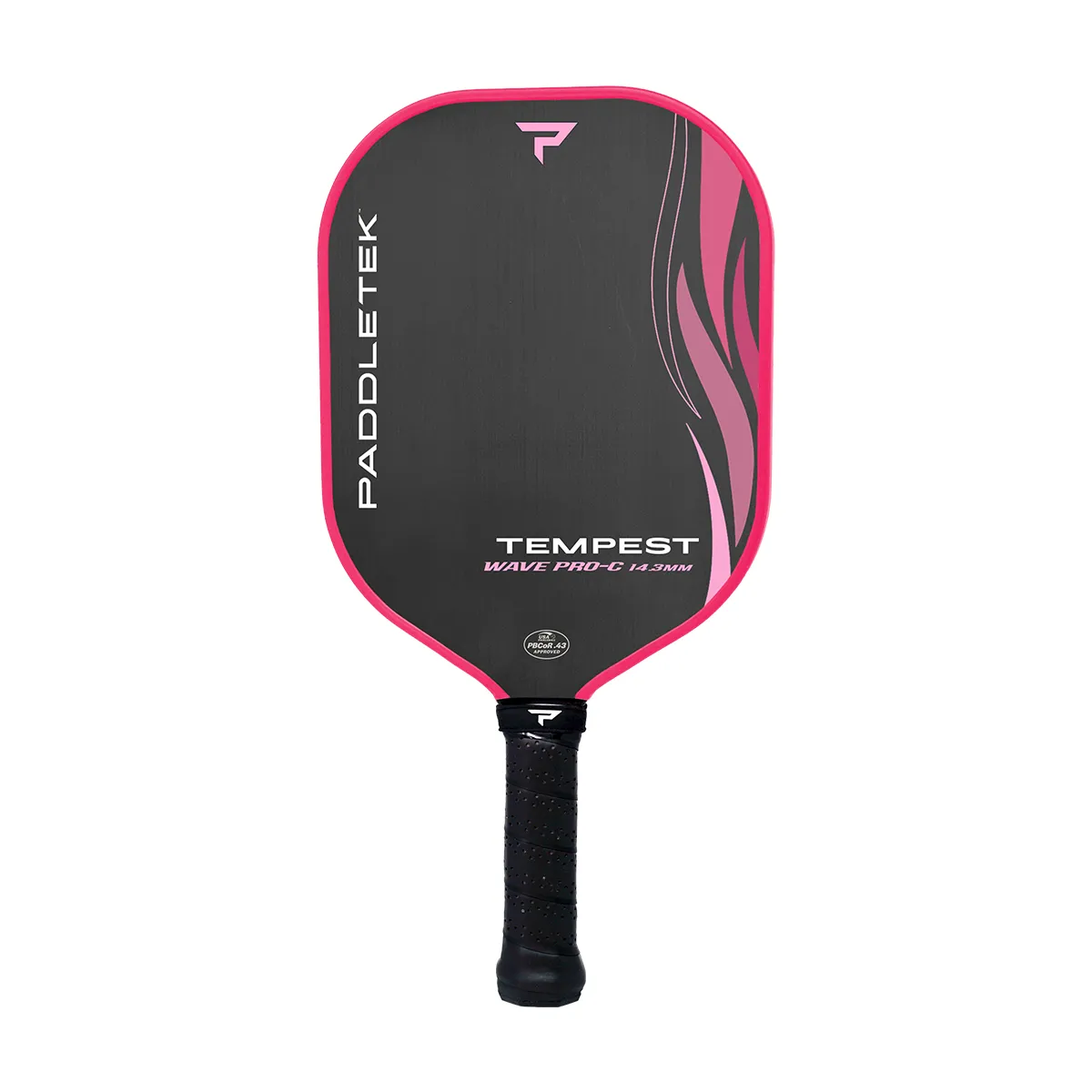 Paddletek Tempest Wave Pro-C pickleball paddle in Knockout Pink